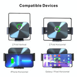 For Samsung Galaxy Z Fold4 / 3 S3 Dual Coil Car Phone Holder Wireless Charger