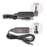 10pcs 3.7V IC Circuit Protection Lithium Battery USB Straight Head Charging Cable, Model: 5.5mm