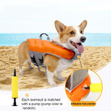 Dog Inflatable Swimsuit Easy to Carry Pet Life Jacket with Pump, Size: S(Rose Red)