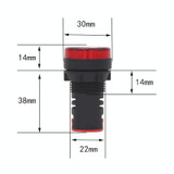 12V AD16-22D / S 22mm LED Signal Indicator Light Lamp (Red)