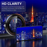 For Samsung Galaxy Z Flip4 / W23 Flip ENKAY Hat-Prince 9H Rear Camera Lens Aluminium Alloy Tempered Glass Film(Black)