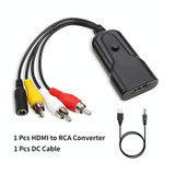 K13W HDMI To AV 1080P HD Converter, Cable Length: 0.5m(Black)