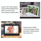 DPF-706-2.4G 7 inch Digital Photo Frame LED Wall Mounted Advertising Machine, Plug:AU Plug(White)