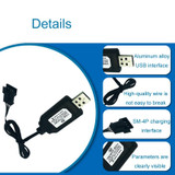 10pcs 7.4V 18650 Lithium Battery USB Charging Cable(SM-4P)