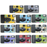 18pcs Red Good Luck Retro Film Camera Waterproof Cartoon Decorative Stickers without Camera