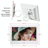 DPF-706 7 inch Digital Photo Frame LED Wall Mounted Advertising Machine, Plug:US Plug(White)