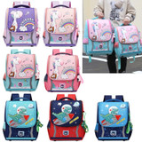 Kindergarten Children Cute Cartoon Backpack School Bag, Color: Large Green Pink