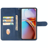 For Motorola Edge 40 Leather Phone Case(Blue)
