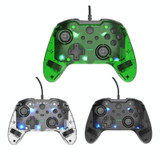 For Microsoft XBOX One / PC XO300 RGB Luminous Wired Gamepad(Translucent Black)