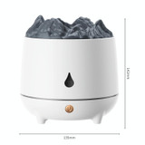 HS01 Simulation Flame Humidifier Home Aromatherapy Machine With Night Light(Black)