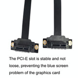 PCI-E 3.0 1X 180-degree Graphics Card Wireless Network Card Adapter Block Extension Cable, Length: 40cm