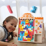 Children Multifunctional Block Puzzle Stacking Building Blocks Board Game Toys