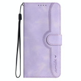 For Xiaomi Poco M5 Heart Pattern Skin Feel Leather Phone Case(Purple)