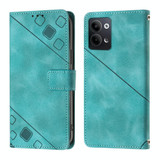 For OPPO Reno9 5GReno9 Pro 5G Skin-feel Embossed Leather Phone Case(Green)
