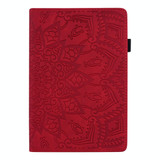 For Xiaomi Pad 5 Pro 12.4 inch Calf Texture Embossed Flip Leather Tablet Case(Red)