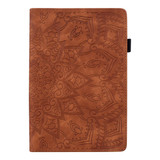 For Xiaomi Pad 5 Pro 12.4 inch Calf Texture Embossed Flip Leather Tablet Case(Brown)