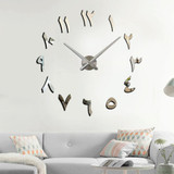 M030 India Digital Hanging Clock Home Decoration DIY Acrylic Clock(Silver)