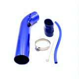 Universal  Air Intakes Short Cold Racing Aluminium Air Intake Pipe Hose with Cone Filter Kit System(Blue)