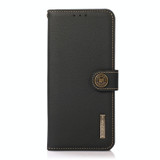 For Xiaomi Redmi Note 12 4G Global KHAZNEH Custer Texture RFID Genuine Leather Phone Case(Black)