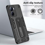 For Realme 10 Pro 5G Variety Brave Armor Finger Loop Holder Phone Case(Black)