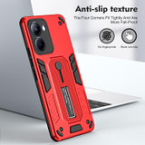 For Realme 10 Pro 5G Variety Brave Armor Finger Loop Holder Phone Case(Red)