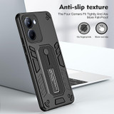 For Realme 10 4G Variety Brave Armor Finger Loop Holder Phone Case(Black)