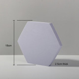 18 x 2cm Hexagon Geometric Cube Solid Color Photography Photo Background Table Shooting Foam Props (Purple)