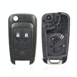For Opel Car Keys Replacement Car Key Case with Foldable Key Blade(3 Buttons)