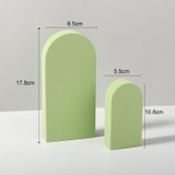 2 x Door Combo Kits Geometric Cube Solid Color Photography Photo Background Table Shooting Foam Props (Green)