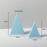 2 x Triangles Combo Kits Geometric Cube Solid Color Photography Photo Background Table Shooting Foam Props (Light Blue)