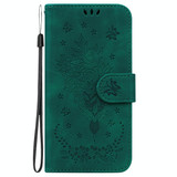 For Realme 10 4G Butterfly Rose Embossed Leather Phone Case(Green)