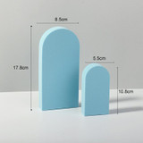 2 x Door Combo Kits Geometric Cube Solid Color Photography Photo Background Table Shooting Foam Props (Light Blue)