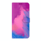 For Realme 10 4G Watercolor Pattern Flip Leather Phone Case(Purple Red)