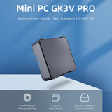 GK3V Pro Windows 11 Pro Mini PC, Intel Celeron N5105 CPU, Memory:8GB+128GB(EU Plug)
