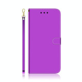 For Realme 10 Pro 5G Imitated Mirror Surface Horizontal Flip Leather Phone Case(Purple)