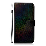 For Realme 10 4G Colorful Magnetic Buckle Leather Phone Case(Black)