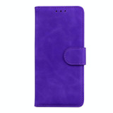 For Realme 10 Pro 5G Skin Feel Pure Color Flip Leather Phone Case(Purple)