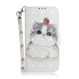 For Realme 10 4G 3D Colored Horizontal Flip Leather Phone Case(Cute Cat)