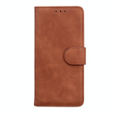 For Realme 10 4G Skin Feel Pure Color Flip Leather Phone Case(Brown)