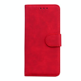 For Realme 10 4G Skin Feel Pure Color Flip Leather Phone Case(Red)