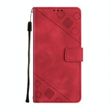 For Infinix Zero X / Zero X Pro X6811 Skin-feel Embossed Leather Phone Case(Red)