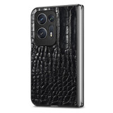 For OPPO Find N2 Crocodile Grain Phone Case(Black)