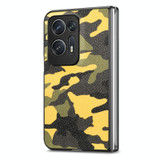 For OPPO Find N2 Camouflage Leather Back Cover Phone Case(Yellow)
