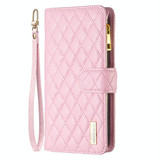 For Xiaomi 13 Lite / Civi 2 Diamond Lattice Zipper Wallet Leather Flip Phone Case(Pink)