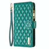 For Xiaomi 13 Lite / Civi 2 Diamond Lattice Zipper Wallet Leather Flip Phone Case(Green)