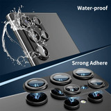 For Samsung Galaxy S23 Ultra ENKAY 9H Rear Camera Lens Aluminium Alloy Tempered Glass Film(Light Blue)