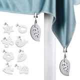 5pcs Stainless Steel Tablecloth Clip Windproof Tablecloth Weights Hanger(Whale TCC0010D)