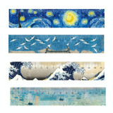 5pcs 15cm Acrylic Straight Ruler Painting Hand Account Tool Student Ruler(Starry Sky)