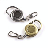 Outdoor Mountaineering Metal Easy-to-pull Retractable Key Chain(Metal Color)