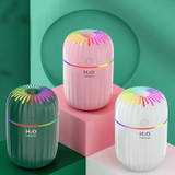 Colorful Cup USB Ambient Light Air Humidifier Desktop Car Marquee Humidifier(Lucky Star Pink)